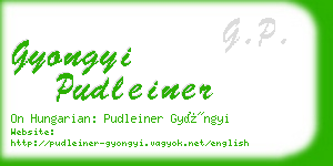 gyongyi pudleiner business card